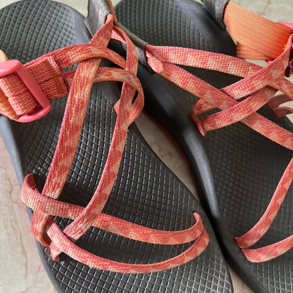 Chaco Sz 9 Wmns ZX/2 Cloud Dual Adjustable Straps Cushioned Sandal Orange/Pink - Picture 7 of 12